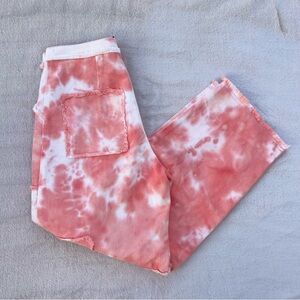 Coral Tie-Dye Pants